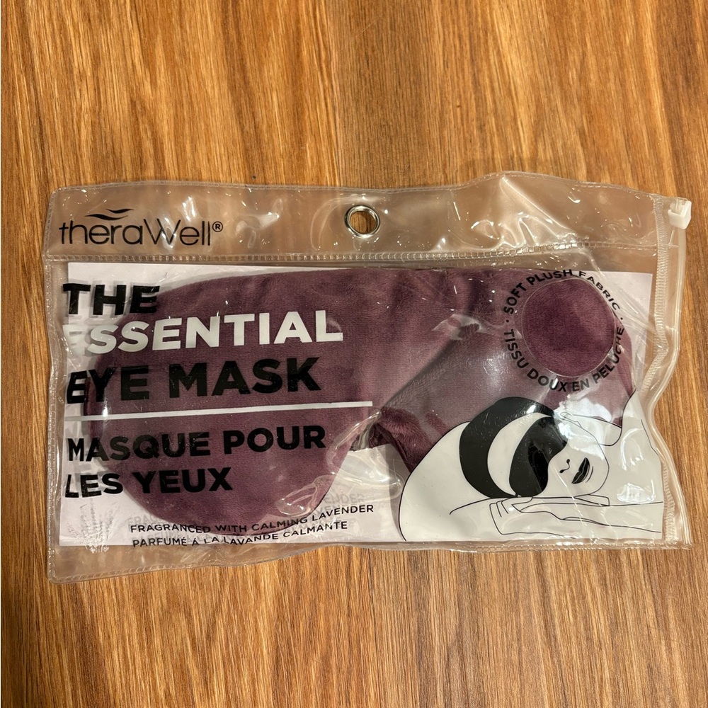 Thera Well The Essentials Eye Mask Purple Soft lavender infused sleep mask